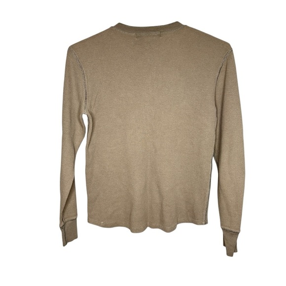 Banana Republic Tan Henley Shirt Long Sleeve Men's Size Small - Picture 2 of 5